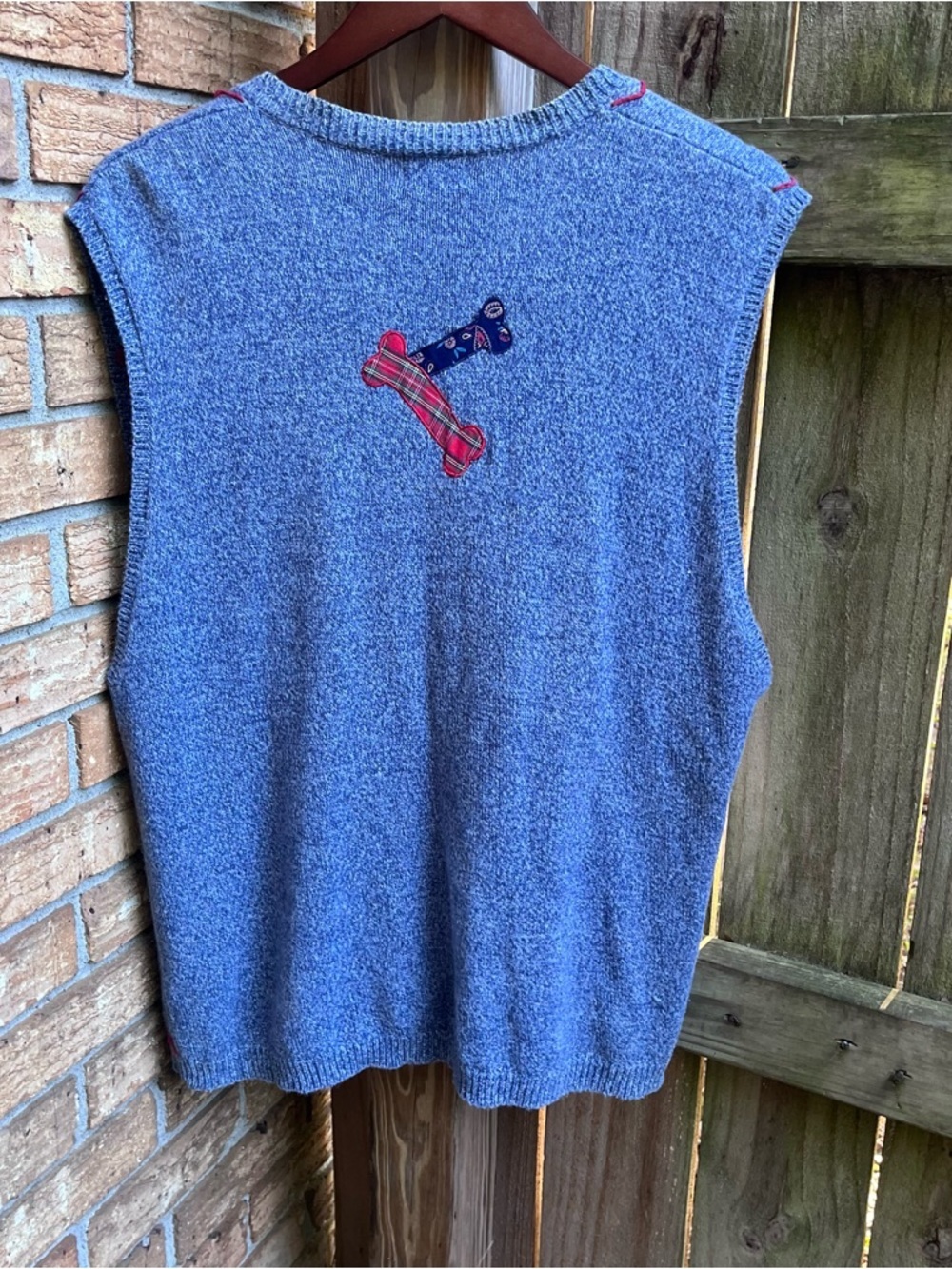 Vintage Napa Valley Blue Embroidered Dog Sweater Vest - Picture 3 of 3